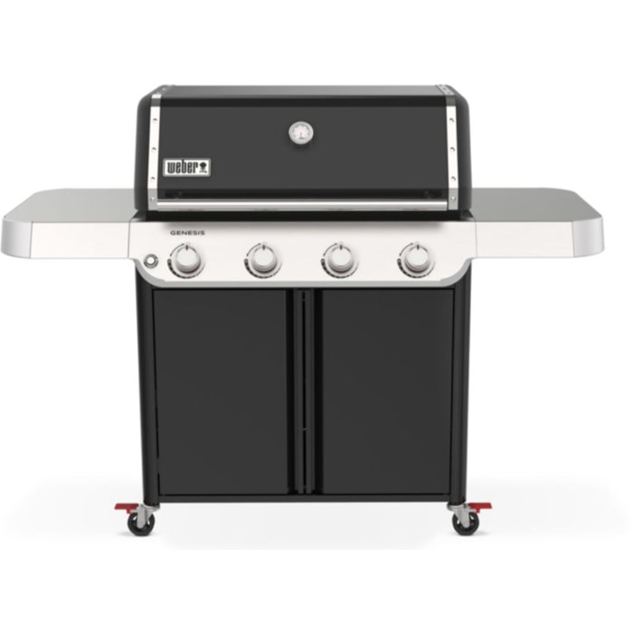 Barbecue gaz WEBER Genesis E-415 black 4 brûleurs sur chariot, 86x48 cm