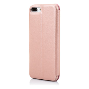 DAM CUSTODIA A LIBRO CON CHIUSURA MAGNETICA A FINESTRA Iphone 7 Plus/ Iphone 8 Plus 7x1x14 Cm. Colore: oro rosa
