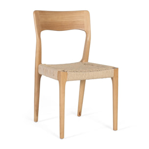 Silla de Madera de Caucho 45 Cm Estilo Contemporáneo