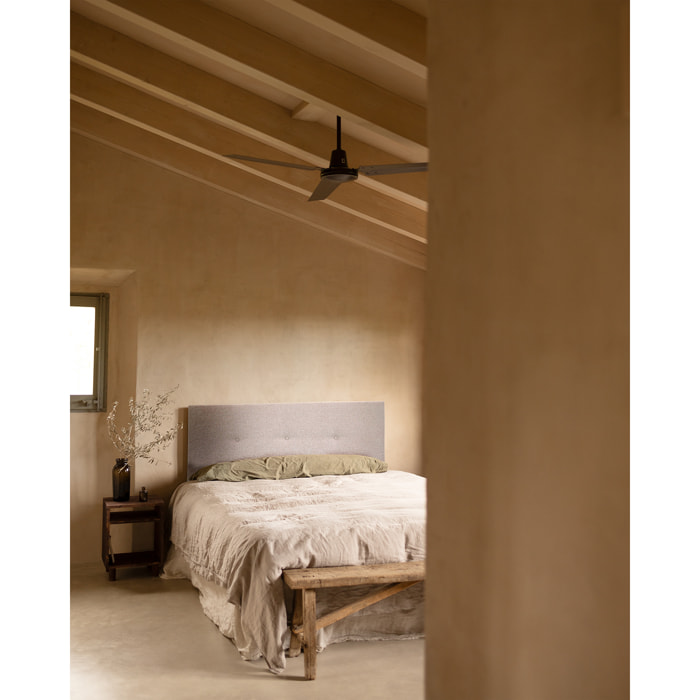 Cabecero tapizado de poliester botones en color beige de varias medidas