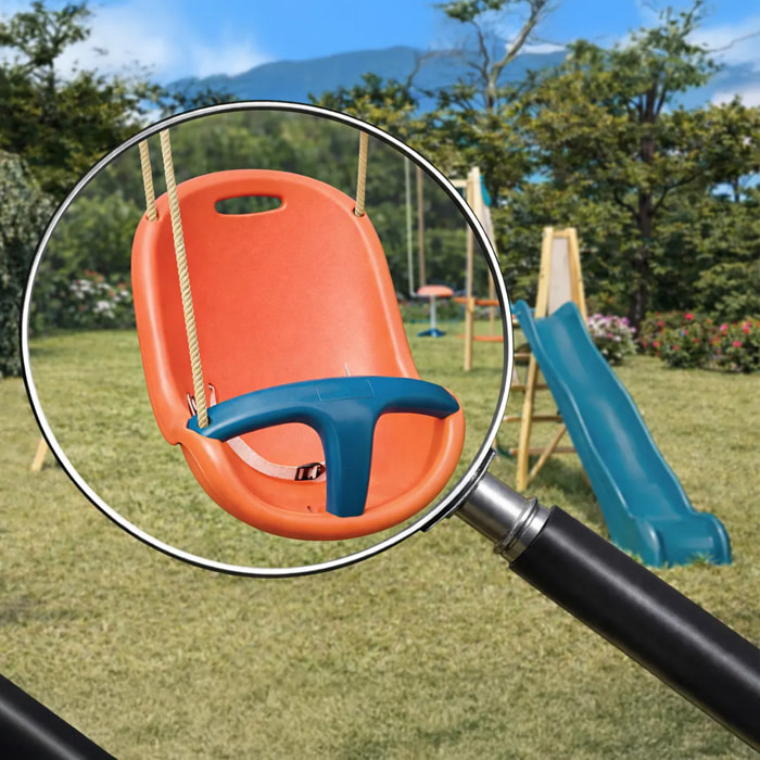 Siège bébé pour portique de 1,90 à 2,50 m bleu/corail