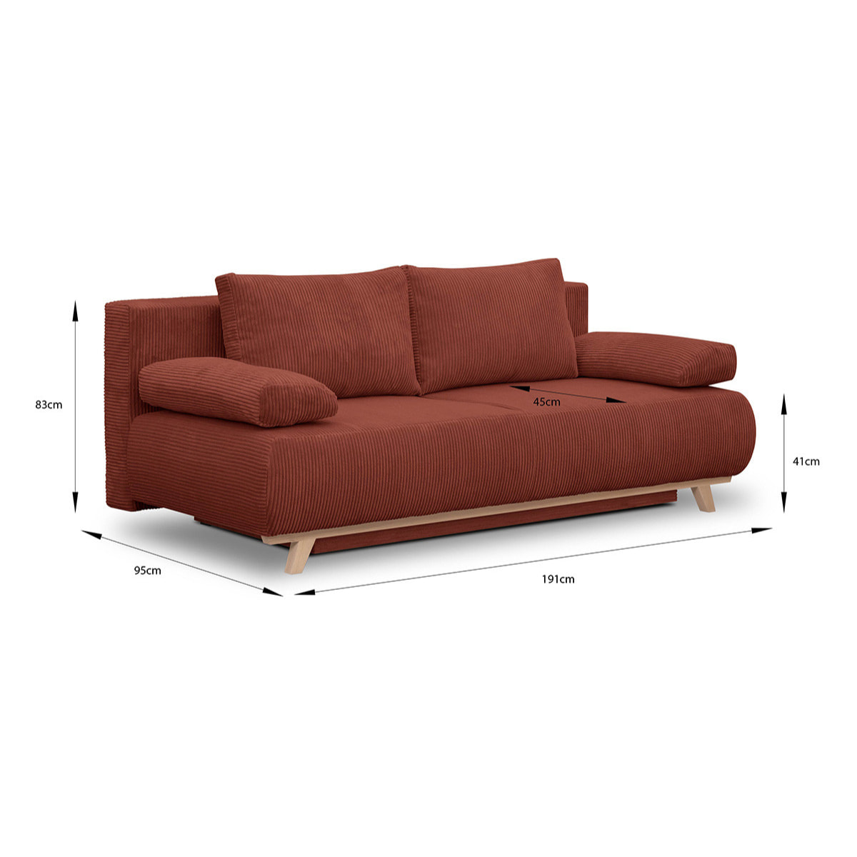 Canapé convertible 3 places - LARIA