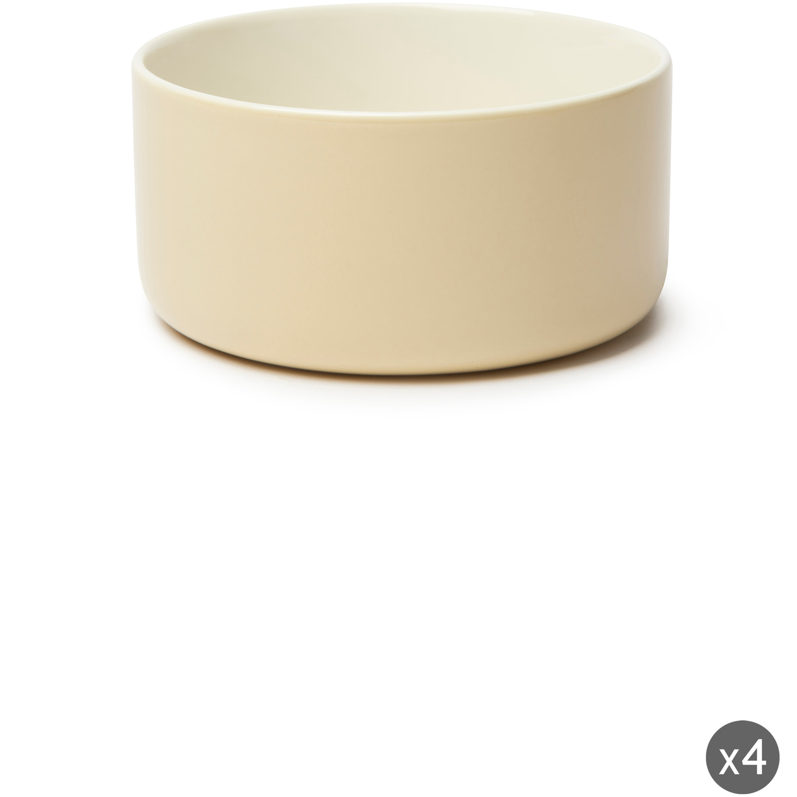 Set de 4 bols – Excelsa Collection Nordic Trendy, Porcelaine beige