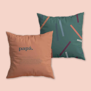 Funda Cojín "Papá extraordinario" Teja