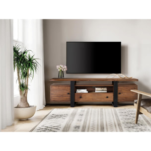 Mueble TV de Madera de Palisandro 170 Cm Estilo Industrial