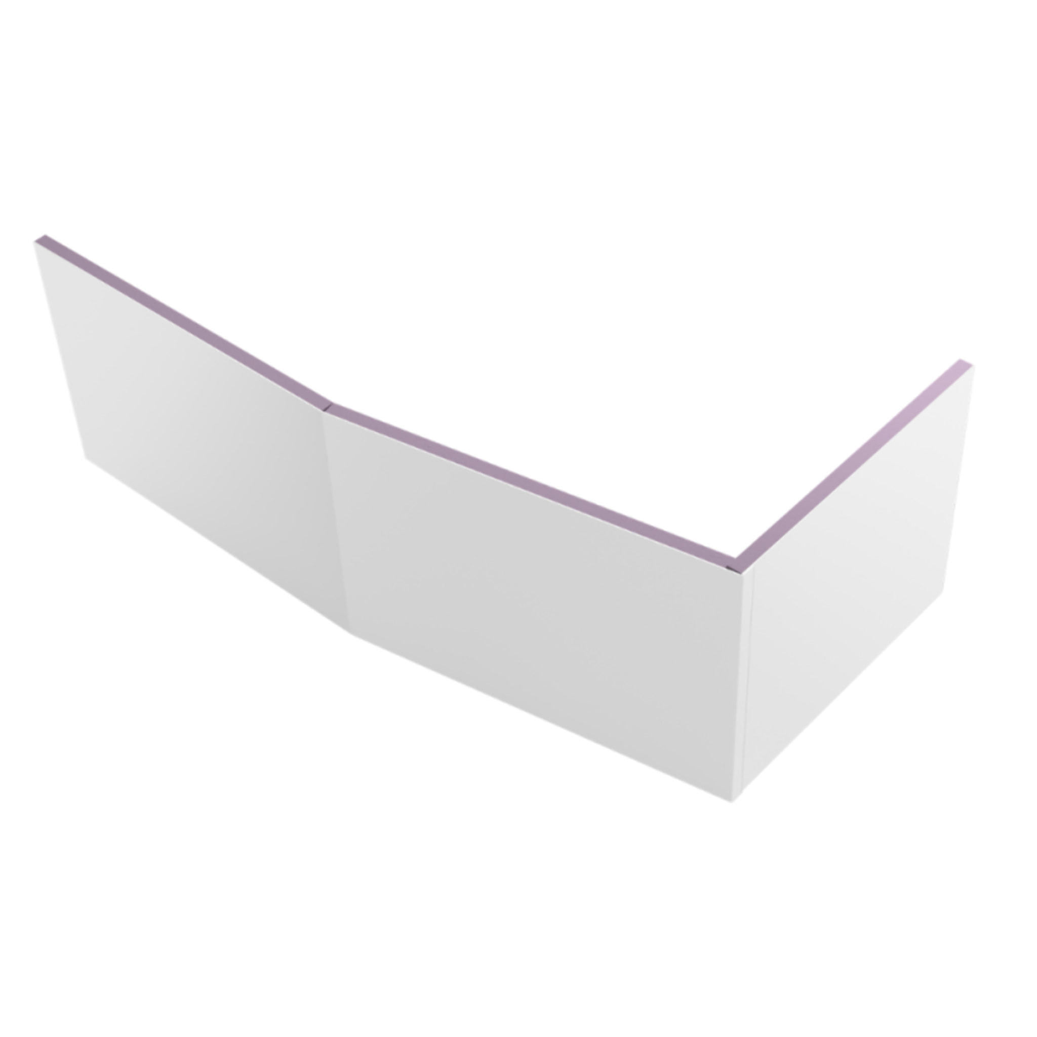 Tabliers bain-douche 160 x 85 cm Sofa installation en niche blanc brillant