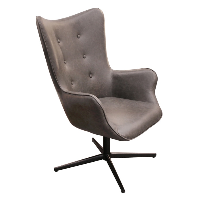 Fauteuil Helsinki Pu Gris