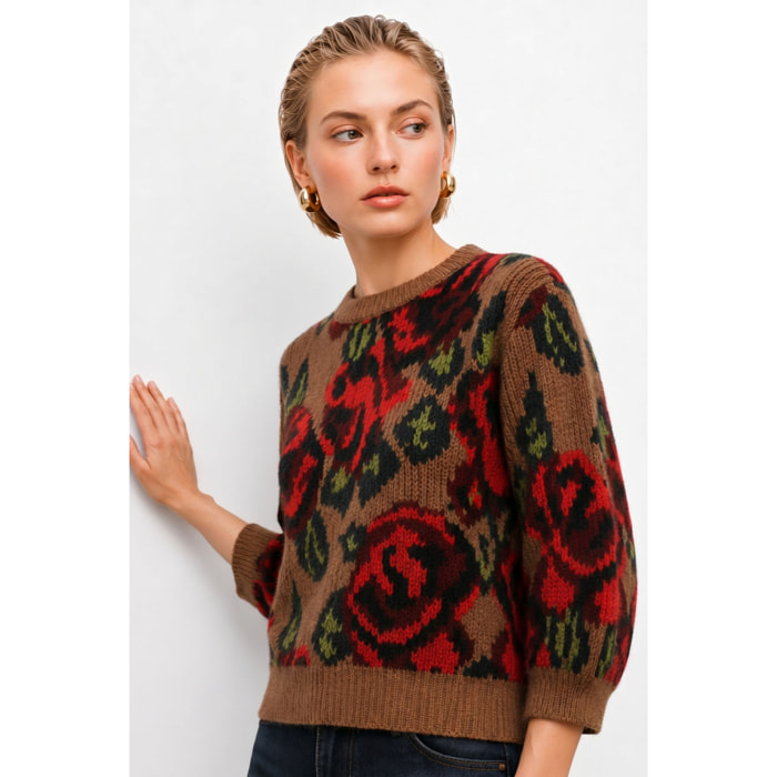 Kocca - Maglia da donna a maniche lunghe con motivo floreale Donna