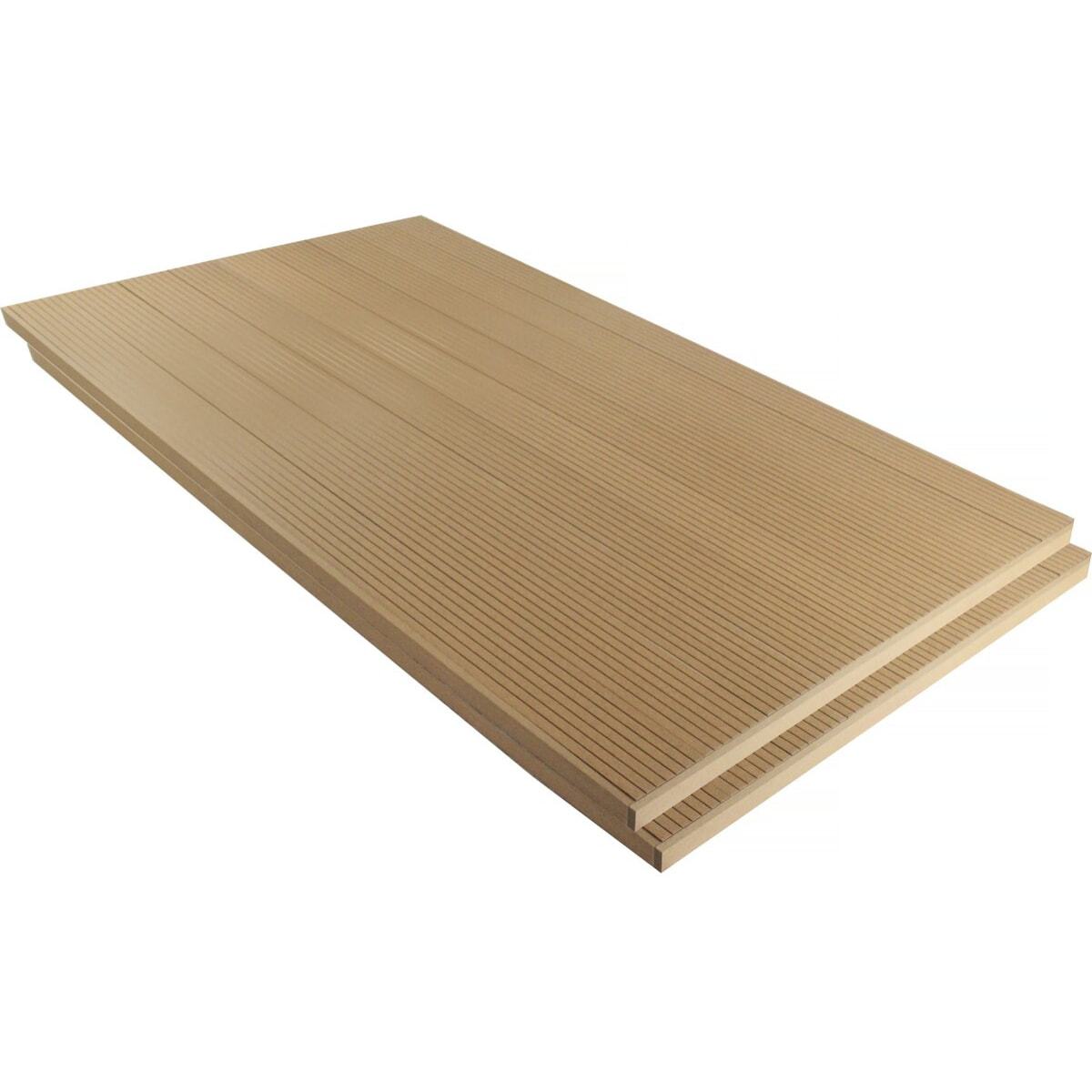 Lot de 3 lames de terrasse composite alvéolaires - Long: 2,4m - surface 1m² - Terracotta