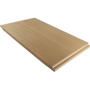 Lot de 3 lames de terrasse composite alvéolaires - Long: 2,4m - surface 1m² - Terracotta