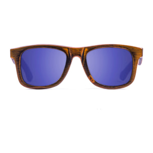 Gafas de sol KAU DF - Negro bambú / Polarizada azul revo