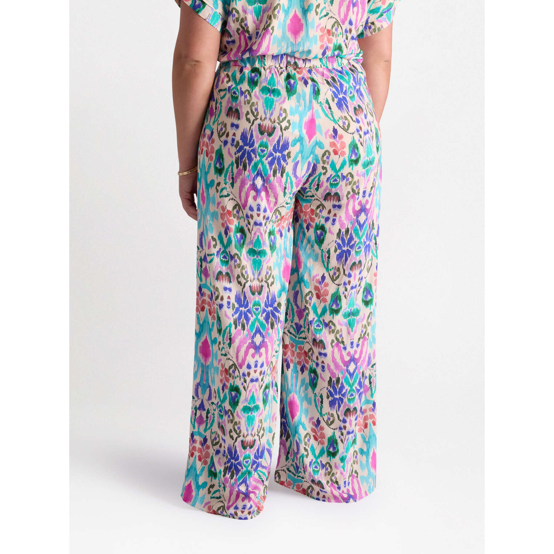 Fiorella Rubino - Pantalón palazzo estampado - Light - blue