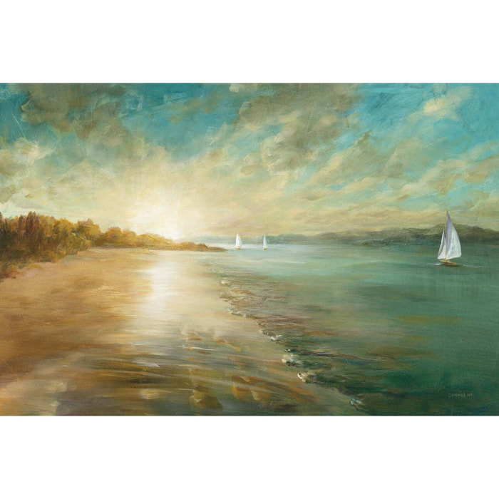 Tableau paysage lueur côtière  Toile imprimée