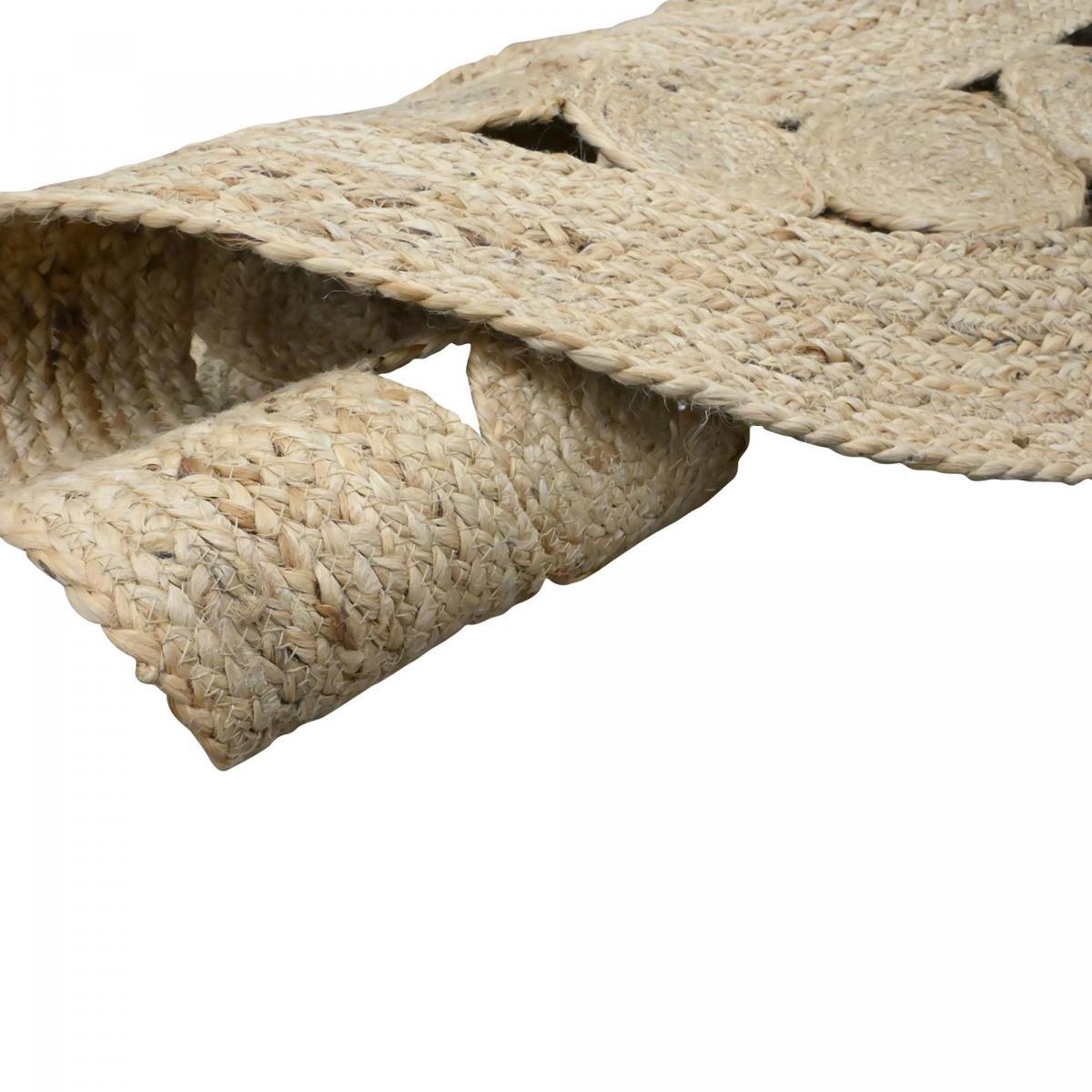 Tapis rond NIJA , tapis jute artisanal