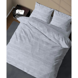 Parure Copripiumino BonBon Grigio per letto singolo in 100% Cotone e Made in Italy, moderno pralinato