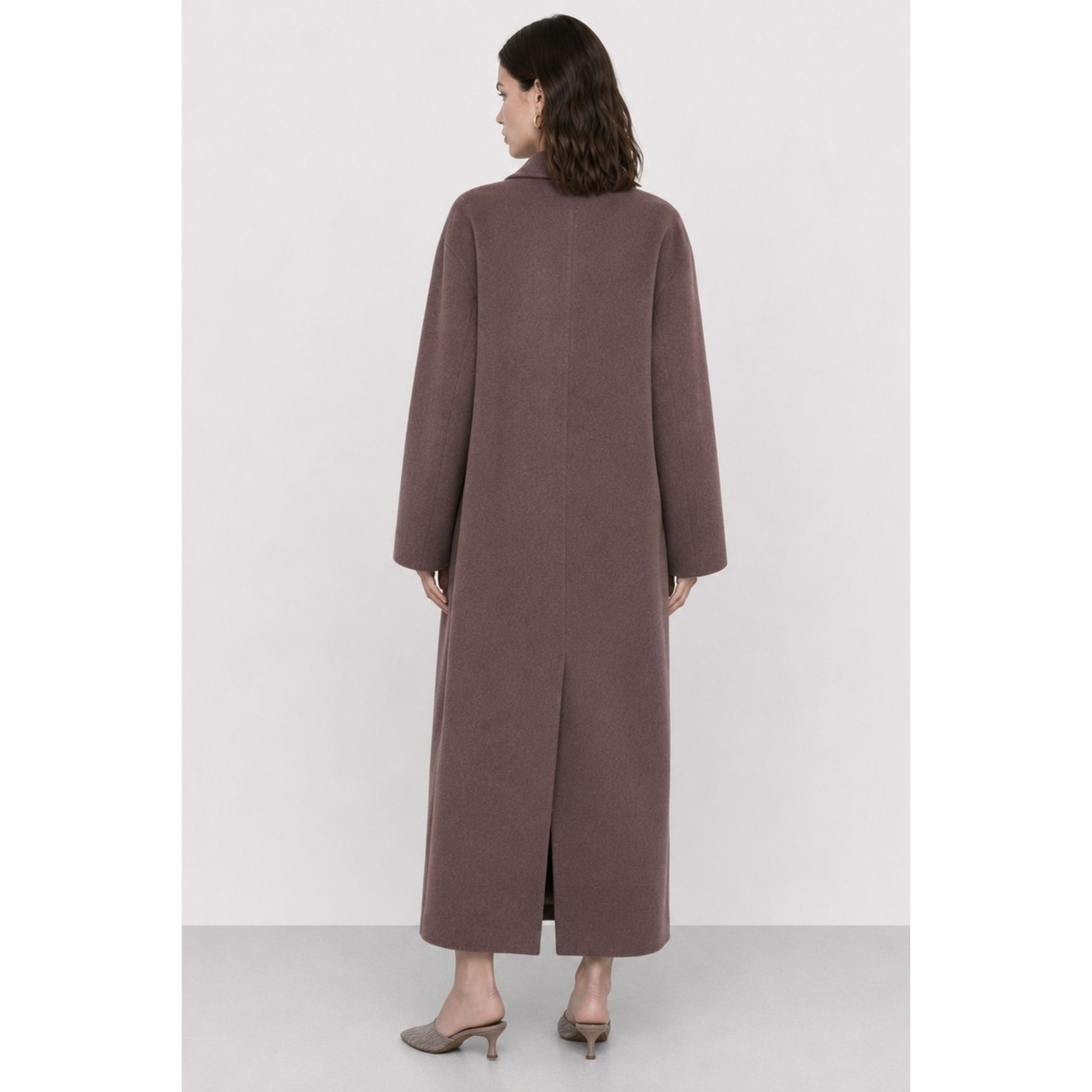 Kocca - Cappotto lungo da donna in lana con collo a revers Donna