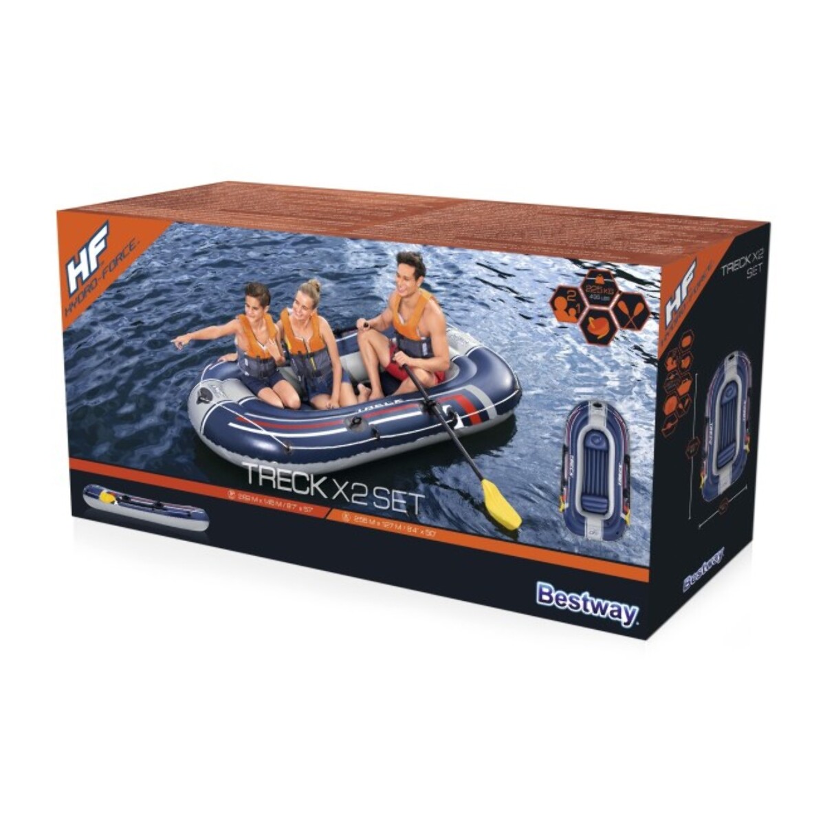 Bestway Bateau gonflable Hydro-Force Treck X2 255 x 127 x 36 cm