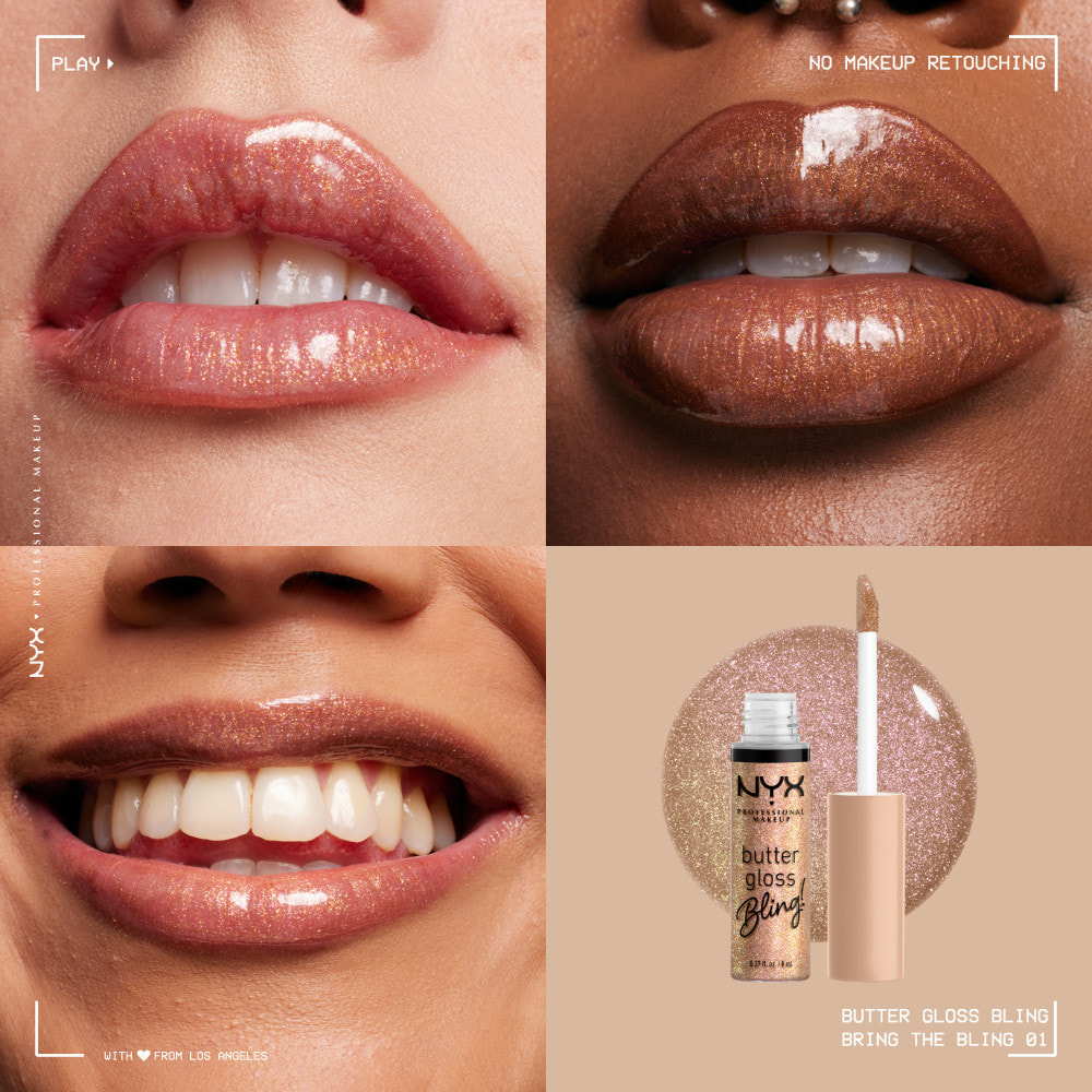 NYX Professional Makeup Butter Gloss Bling Gloss BRING THE BLING