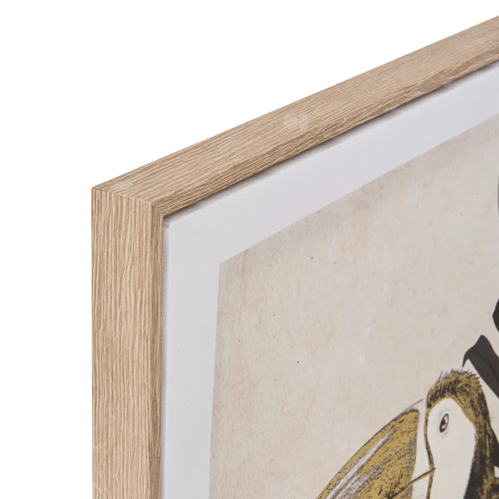 Toile imprimée encadrée Rafi vert 50x70cm