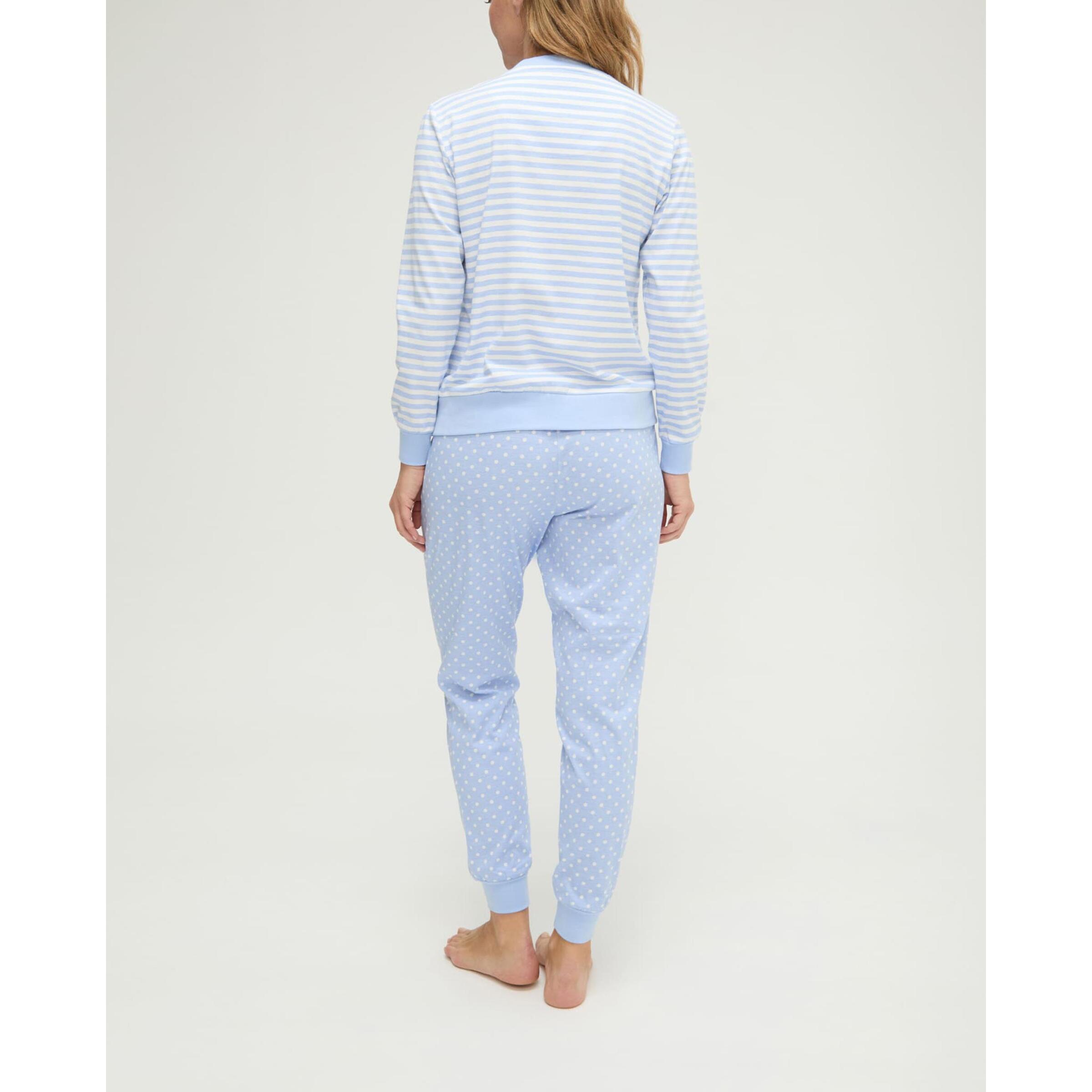 Pijama mujer con estampados y botones