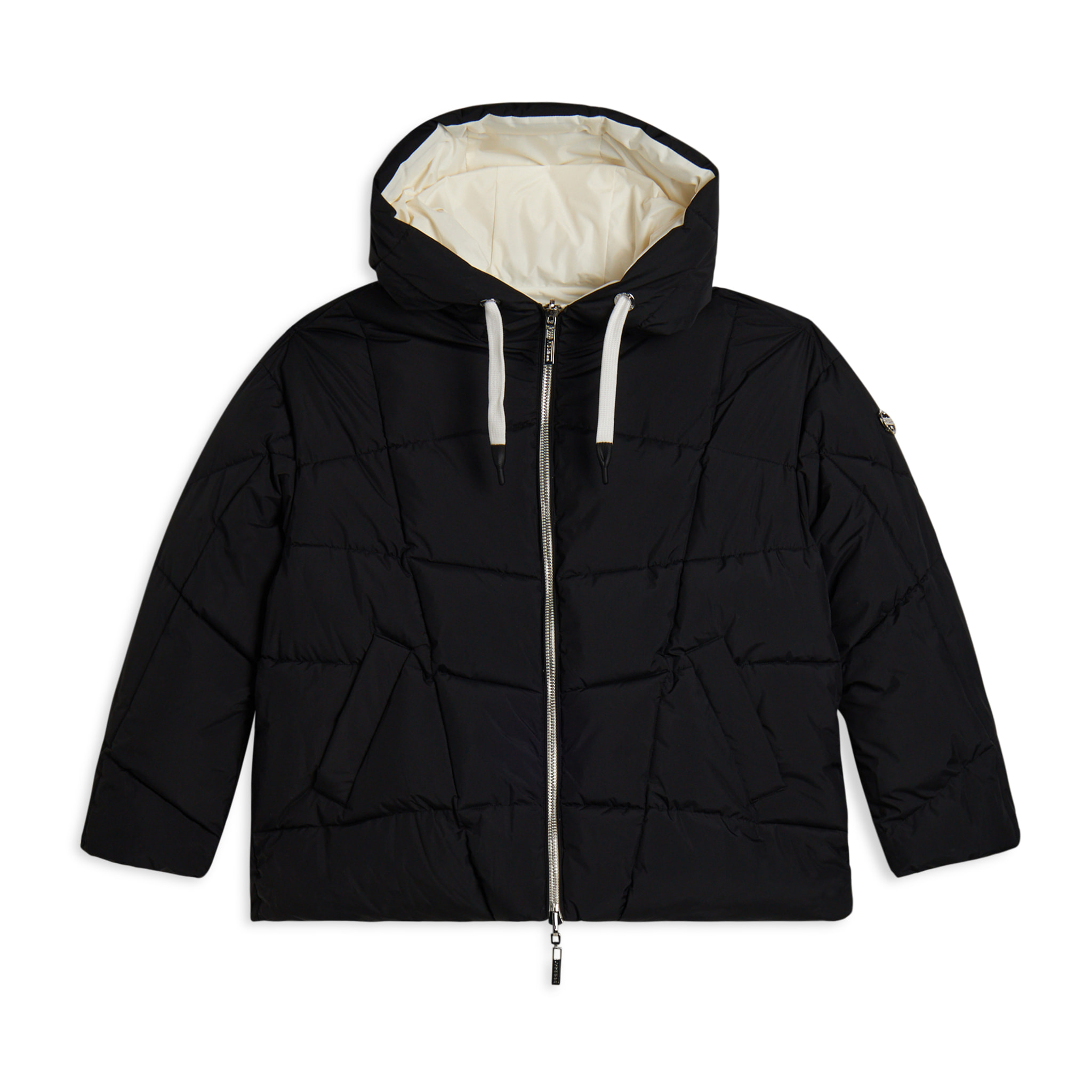 Piumino double-face donna con cappuccio regolabile