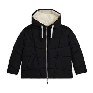 Piumino double-face donna con cappuccio regolabile
