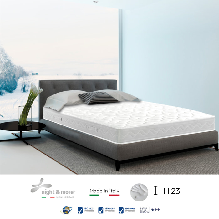 "Sogno" H18 cm 180x200 coppia guanciali Memory OMAGGIO 1cm memory foam