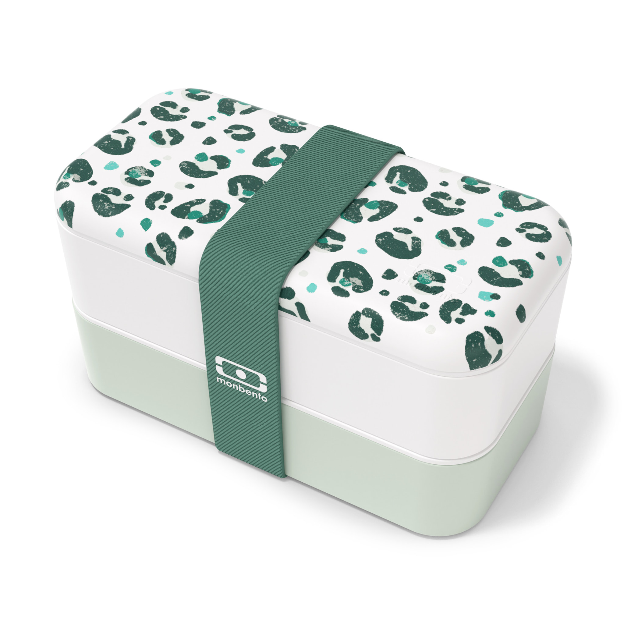 Lunch box 2 compartiments Original 1L Made in France vert Léopard