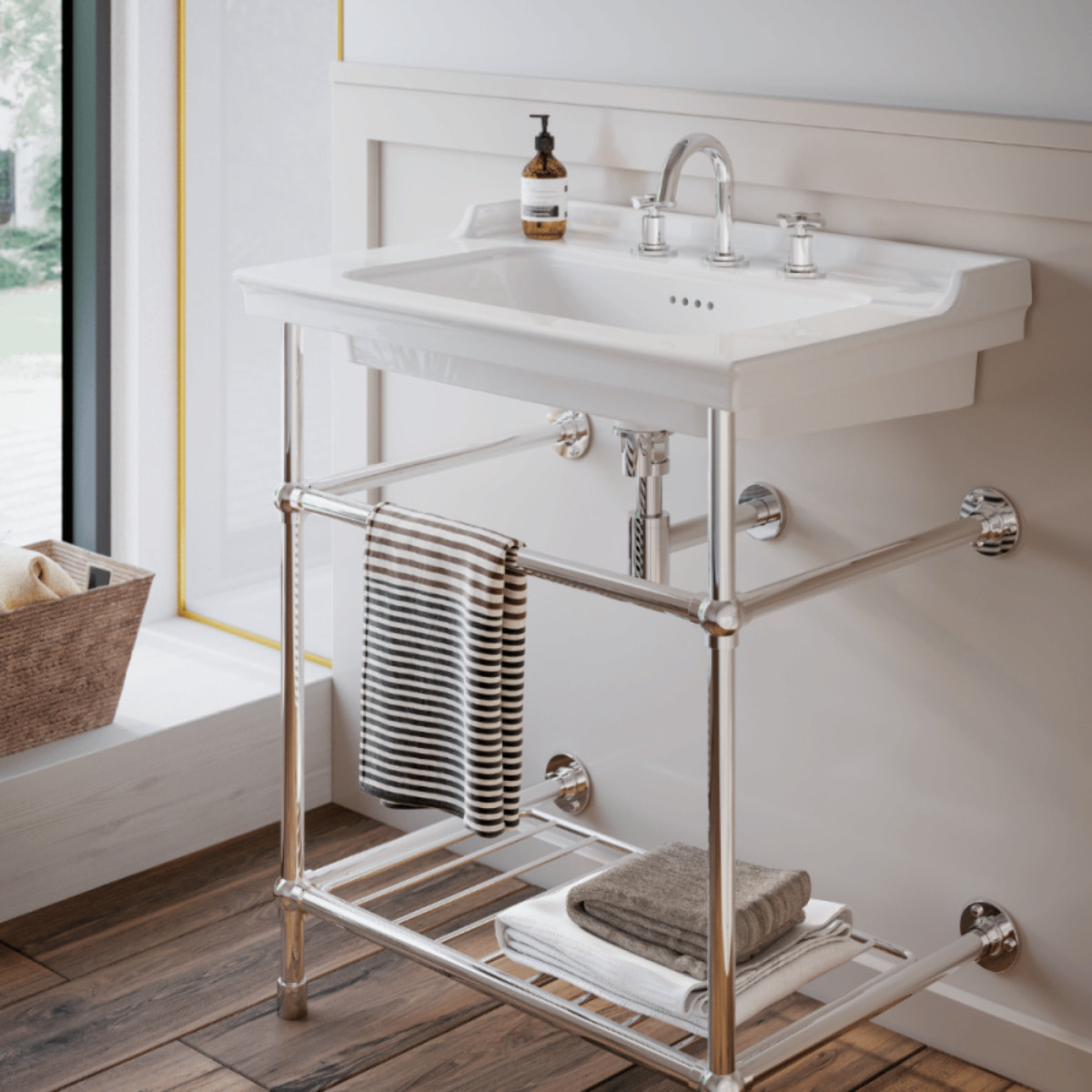 Lavabo Valarte blanc avec trop plein