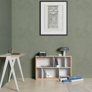 Estantería librería Nack melamina roble-blanco 80x119x32 cm