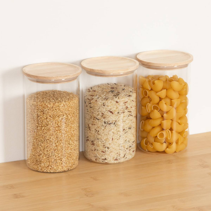 Lot de 3 bocaux Hermet 1L en verre
