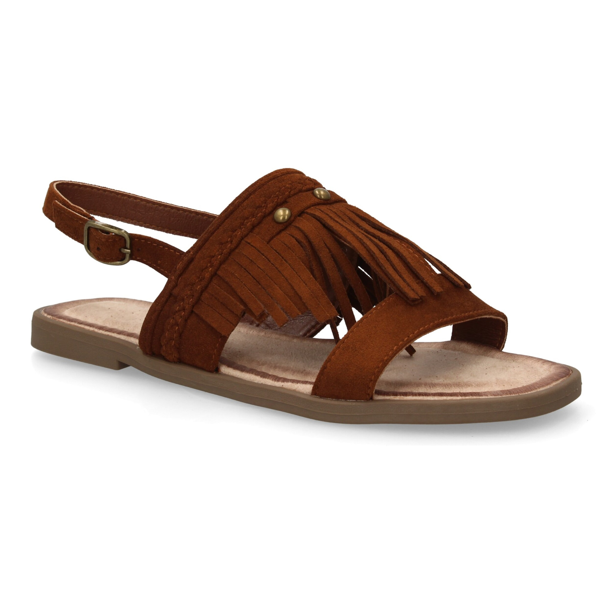 Sandalia boho mujer cómoda verano con flecos