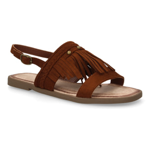Sandalia boho mujer cómoda verano con flecos