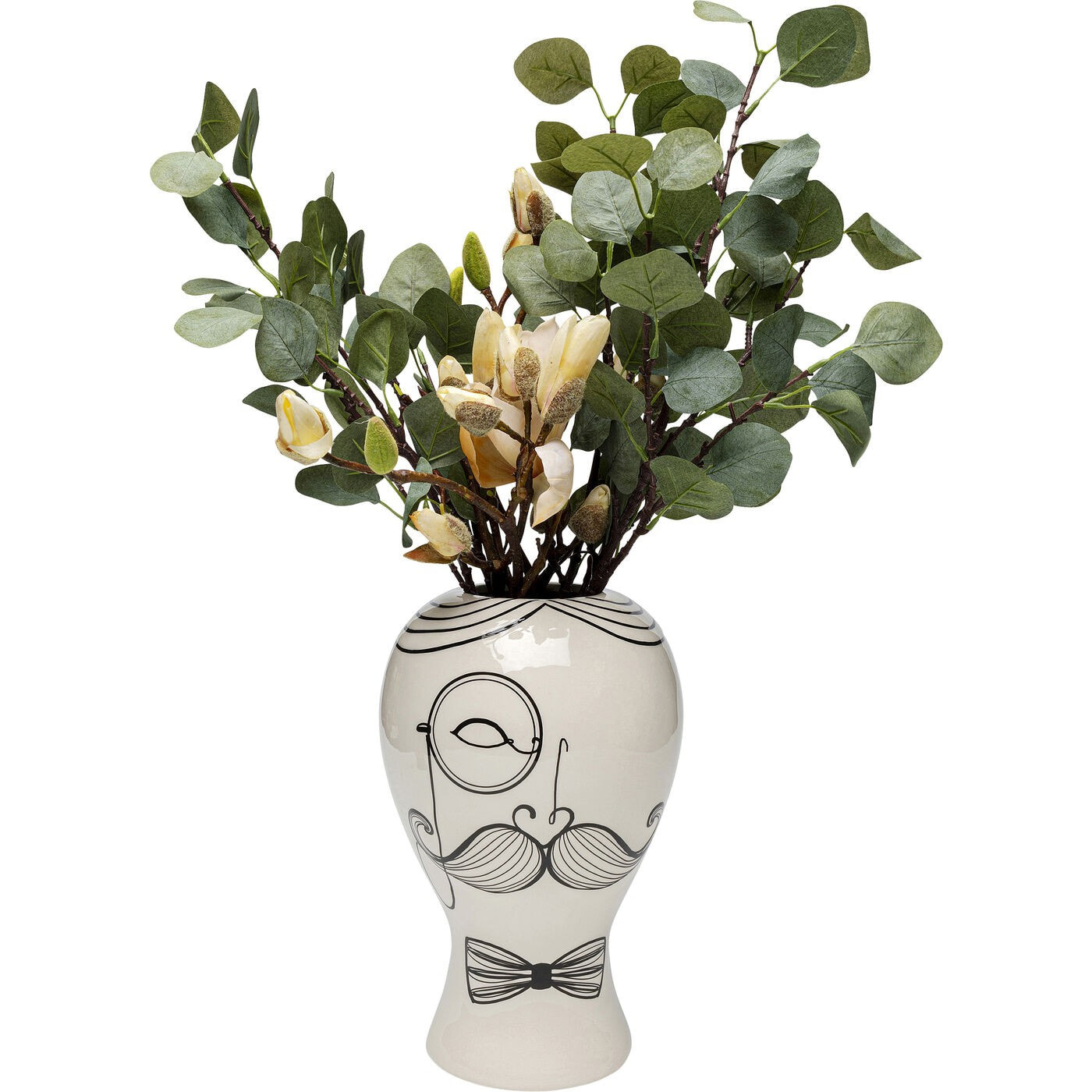 Vase Favola homme blanc et noir Kare Design