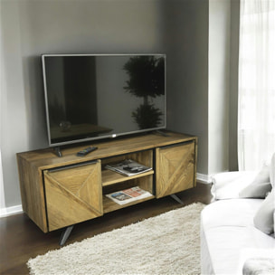Meuble TV moderne en chêne MANHATTAN