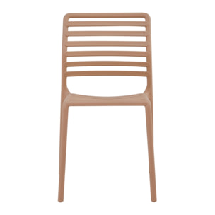 Set da 4 sedie da giardino in polipropilene tortora – Lagos