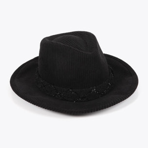 Cappello Fedora Velluto a Coste LC Leopardo