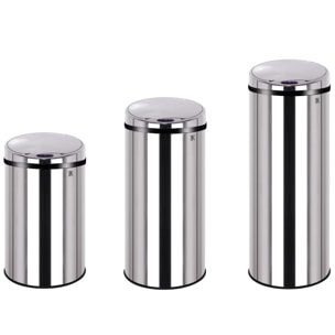 Poubelle automatique inox ARTIC argent 30L