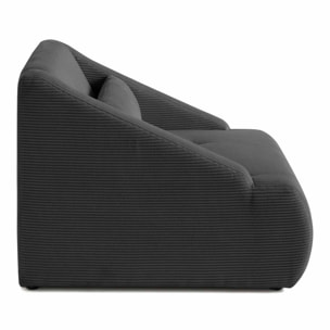 Onyx - fauteuil - en velours côtelé - Gris foncé