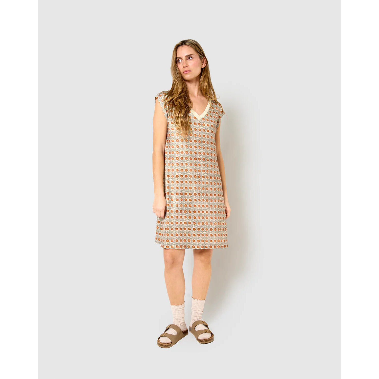 Vestido corto soft uma teja