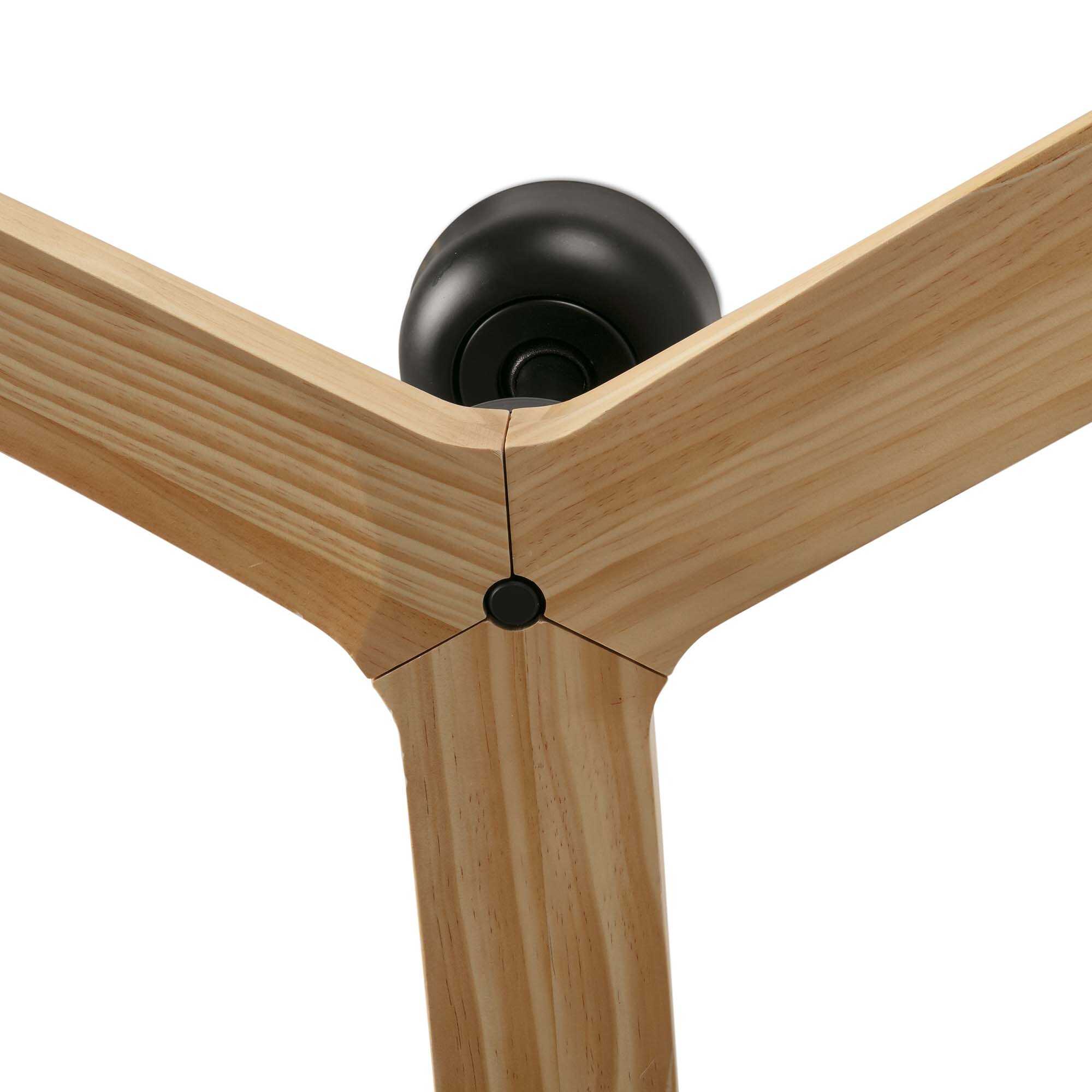 KLIM L Ventilateur de plafond noir/bois chêne TUYA