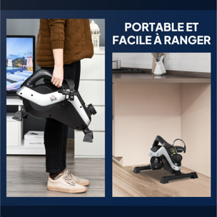 Mini vélo d'appartement 8 niveaux résistance magnétique écran LCD multifonction noir