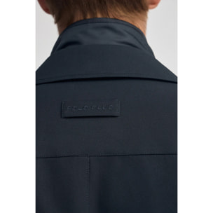 Cappotto Hunter blu marino con particolari Polo Club