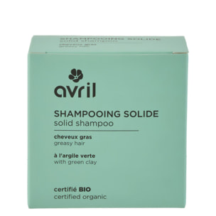 Shampooing solide Cheveux gras - Shampooing Solide Purifiant Cheveux Gras 60g - Certifié Bio