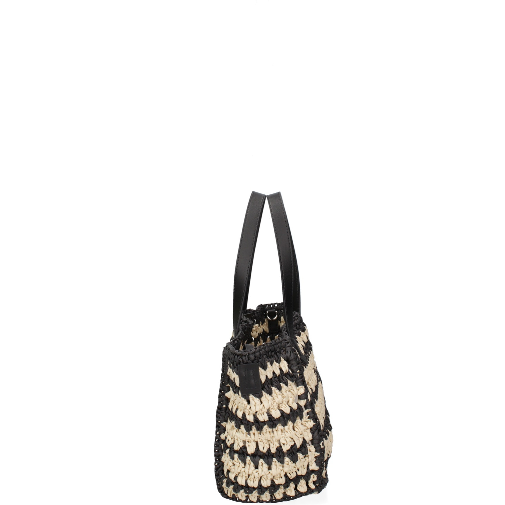 Borsa a mano da donna - Modello False - Paglia intrecciata - 32.0 x 21.0 x 14.0 cm