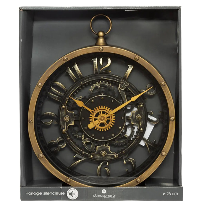 Horloge "Mécanisme" D27 cm