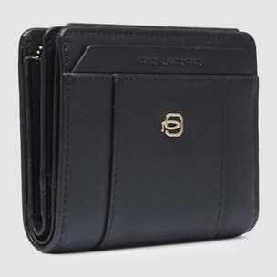 Piquadro Portafogli da in pelle con portamonete, porta carte di credito e protezione RFID