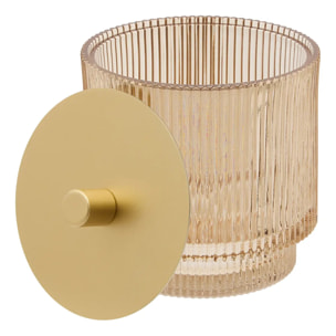 Pot à coton rond D.10cm ambre