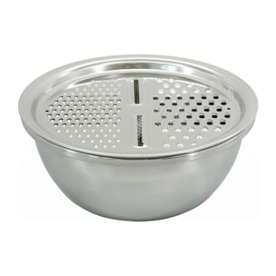 Set 3 en 1 Bol à Mixer, Râpe et Passoire 26 cm Fackelmann