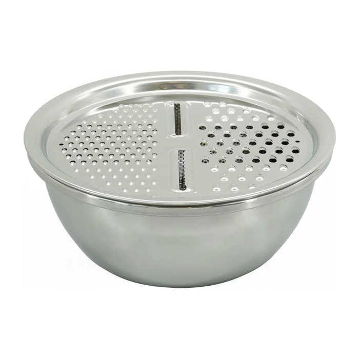 Set 3 en 1 Bol à Mixer, Râpe et Passoire 26 cm Fackelmann